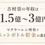 吉村崇の年収は推定1.5億〜3億円！マクラーレン所有でペットボトル貯金の素顔