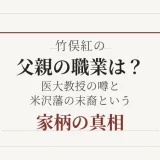 竹俣紅の父親の職業は？医大教授の噂と米沢藩の末裔という家柄の真相